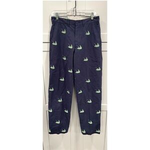 Castaway Nantucket Island Mens Blue Chino Pants Fishing Embroidered 30x31‎